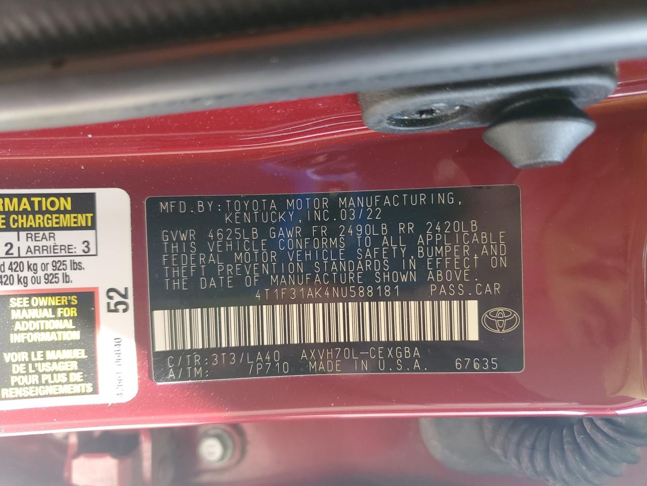 Toyota Camry Xle