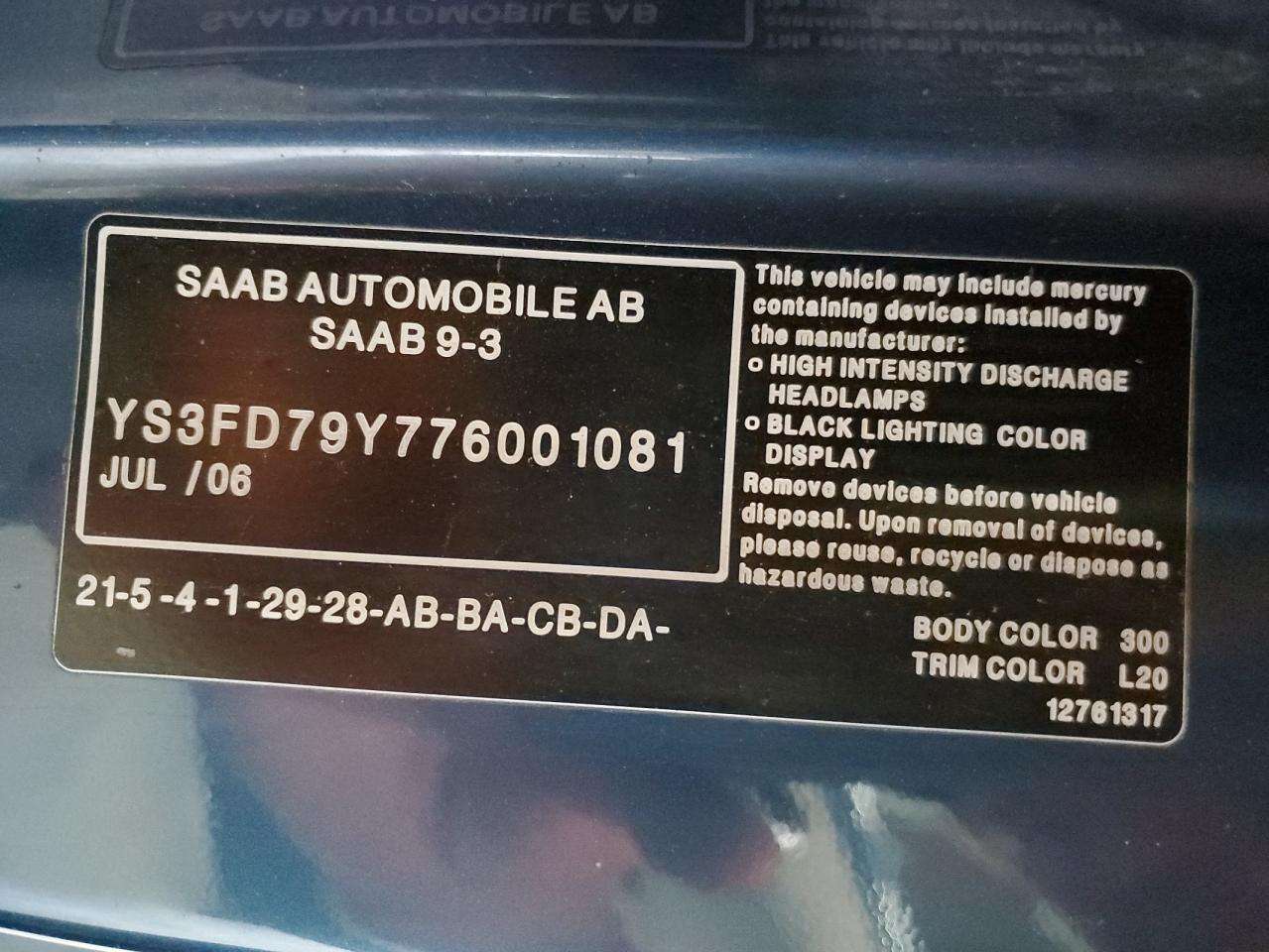Saa 9-3 2.0t