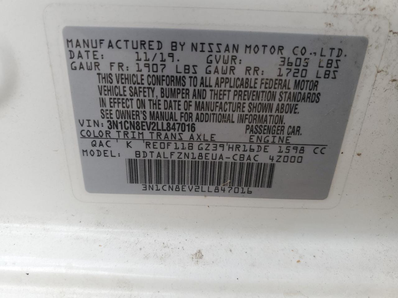 Nissan Versa Sv
