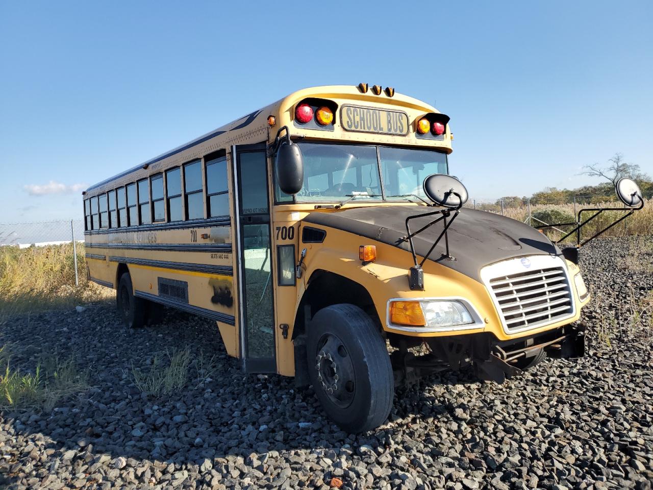Salvage Blue Bird School Bus Image