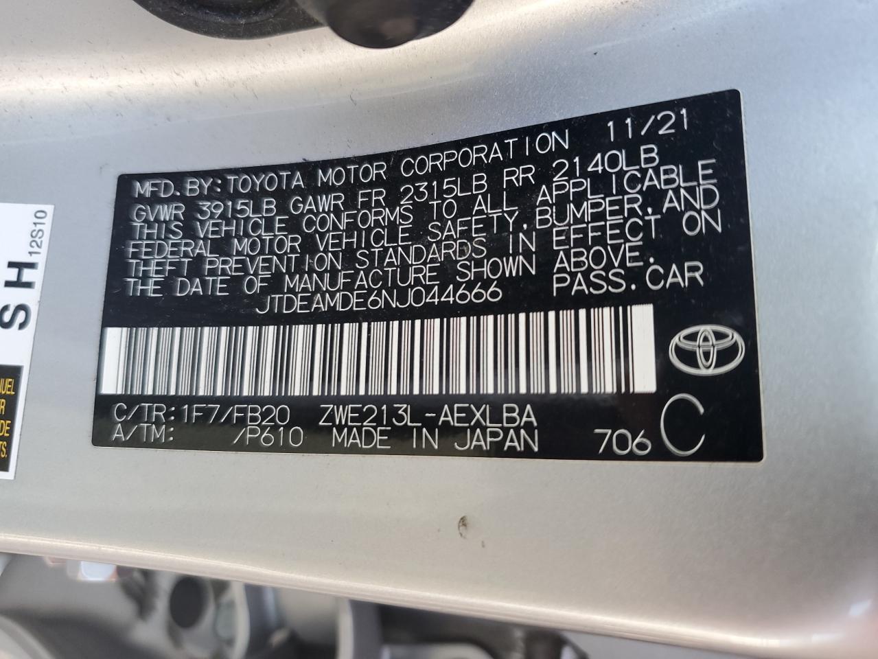 Toyota Corolla Le