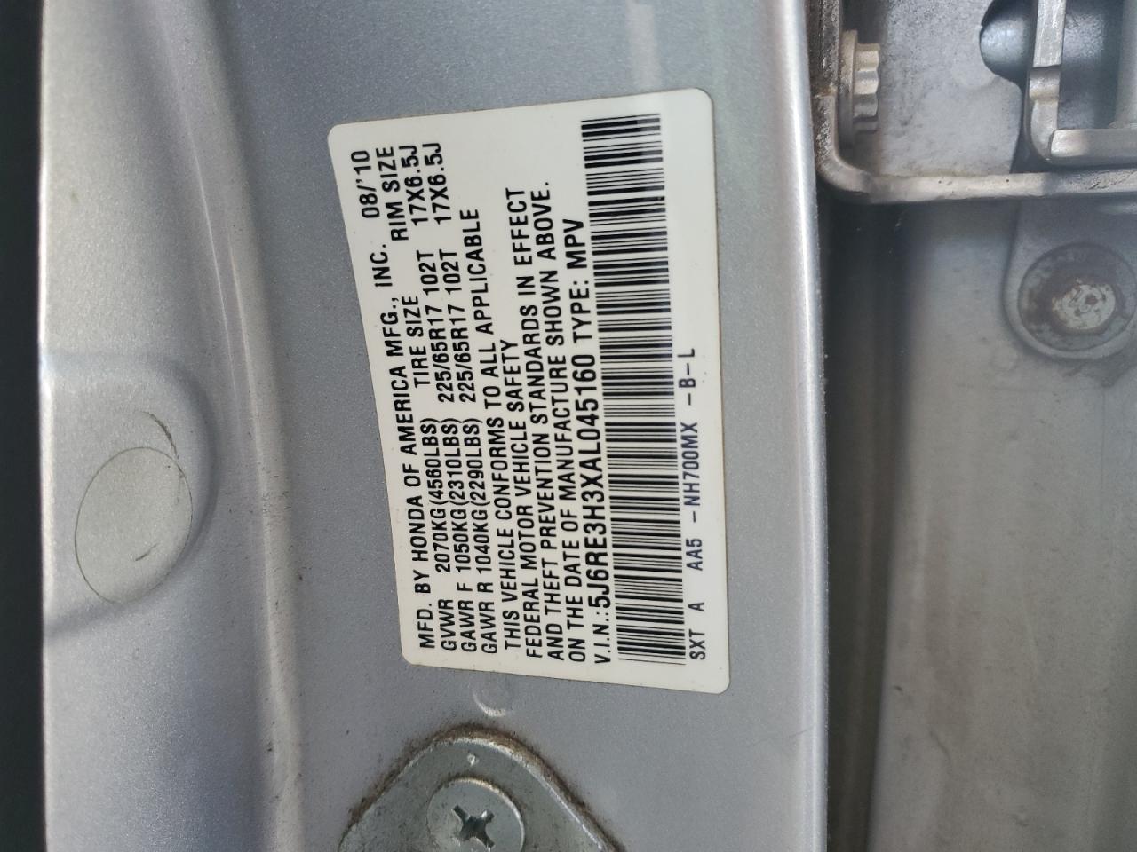 Honda Crv Lx
