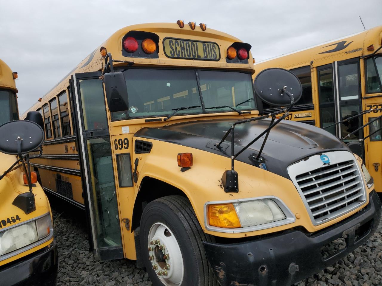Salvage Blue Bird School Bus Image