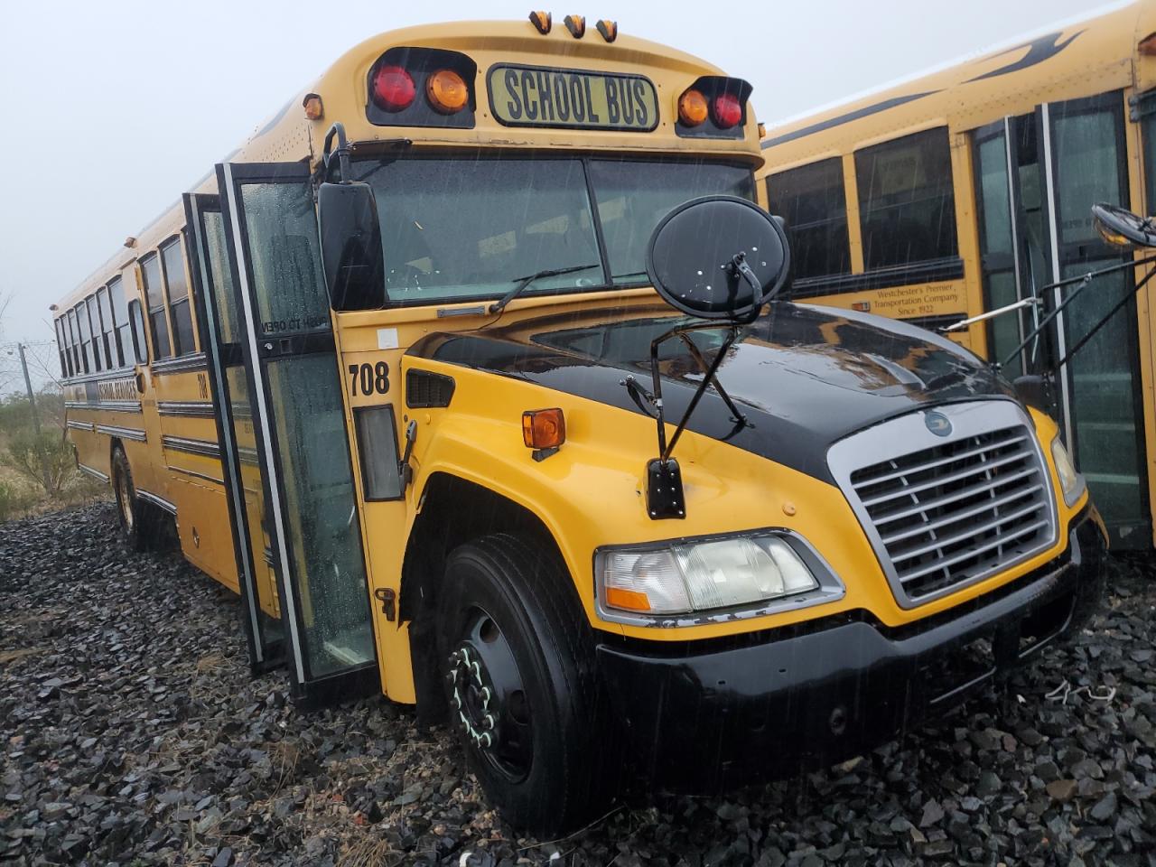 Salvage Blue Bird School Bus Image