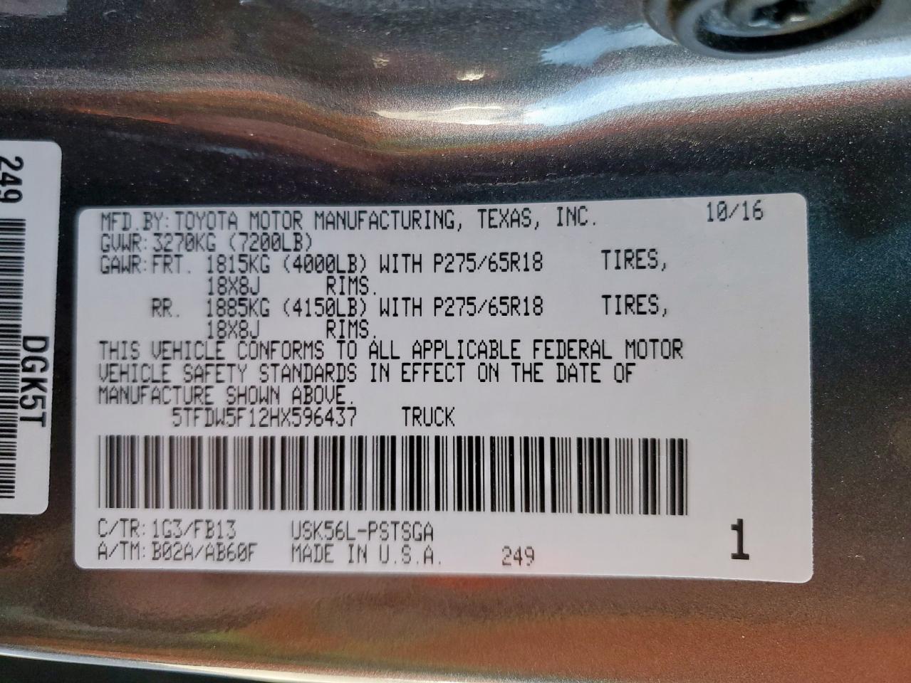 Toyota Tundra Crewmax Sr5