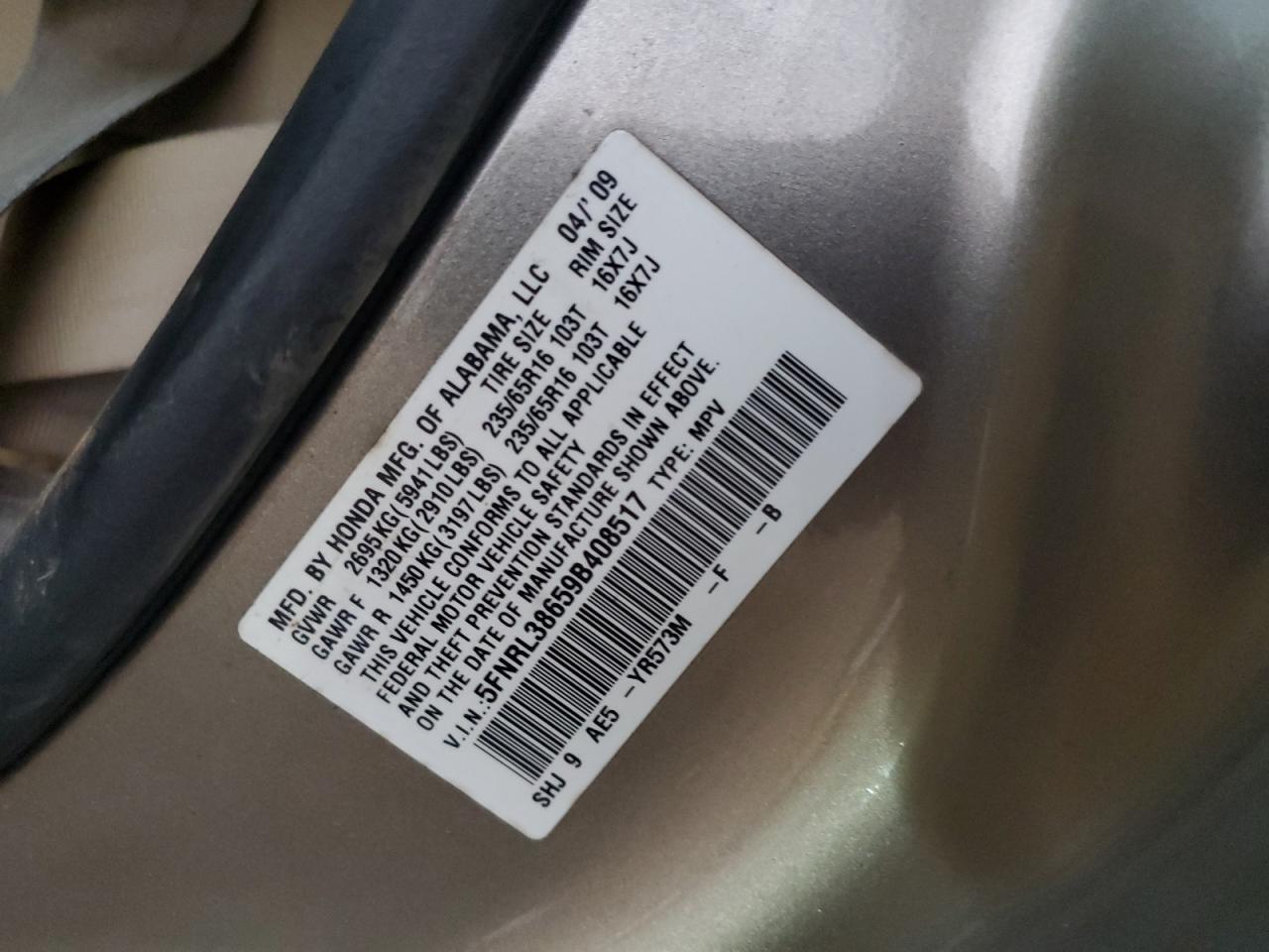 Honda Odyssey Exl