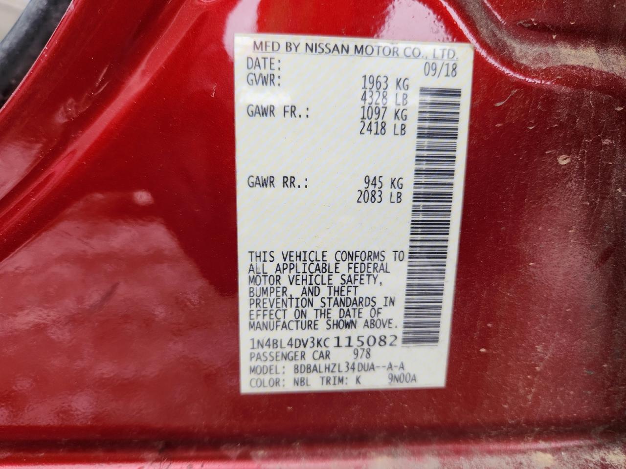 Nissan Altima Sv