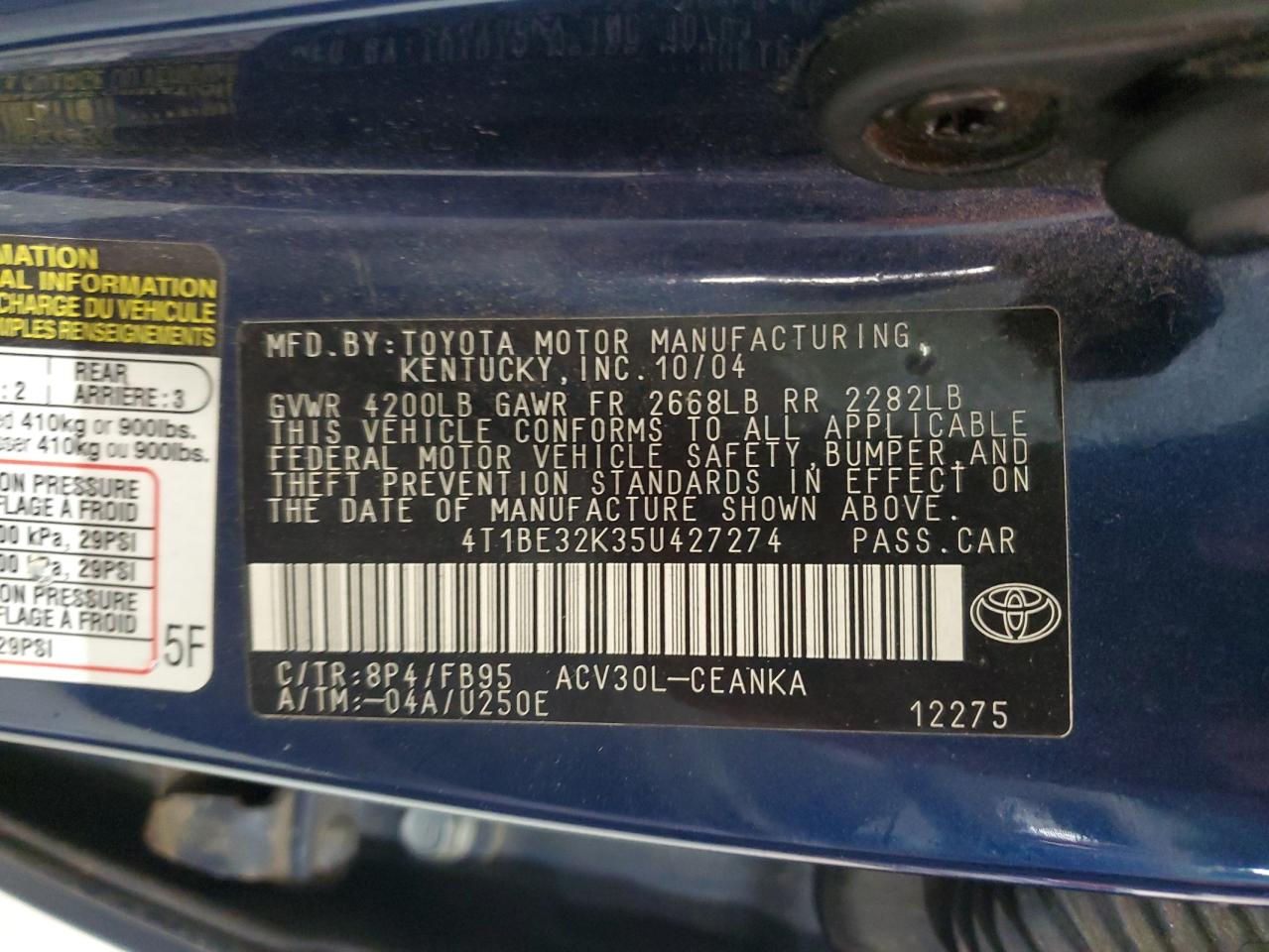 Toyota Camry Le