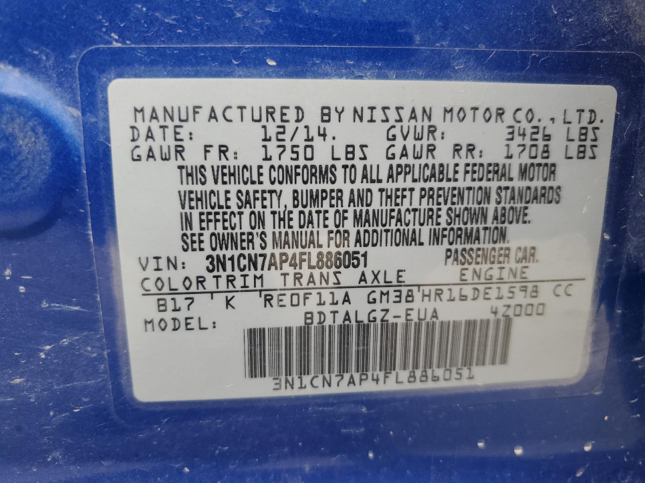 Nissan Versa S