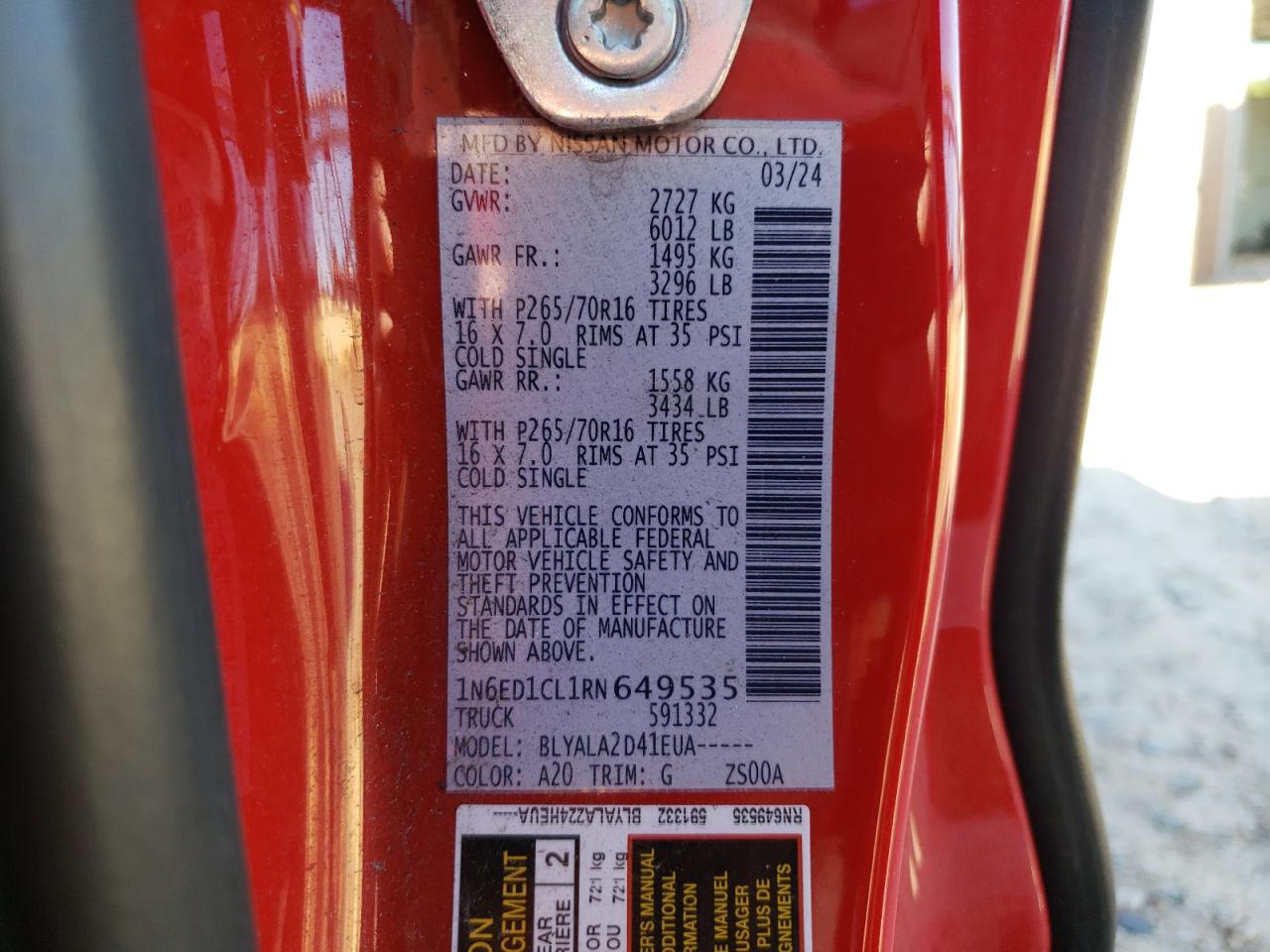 Nissan Frontier Sv