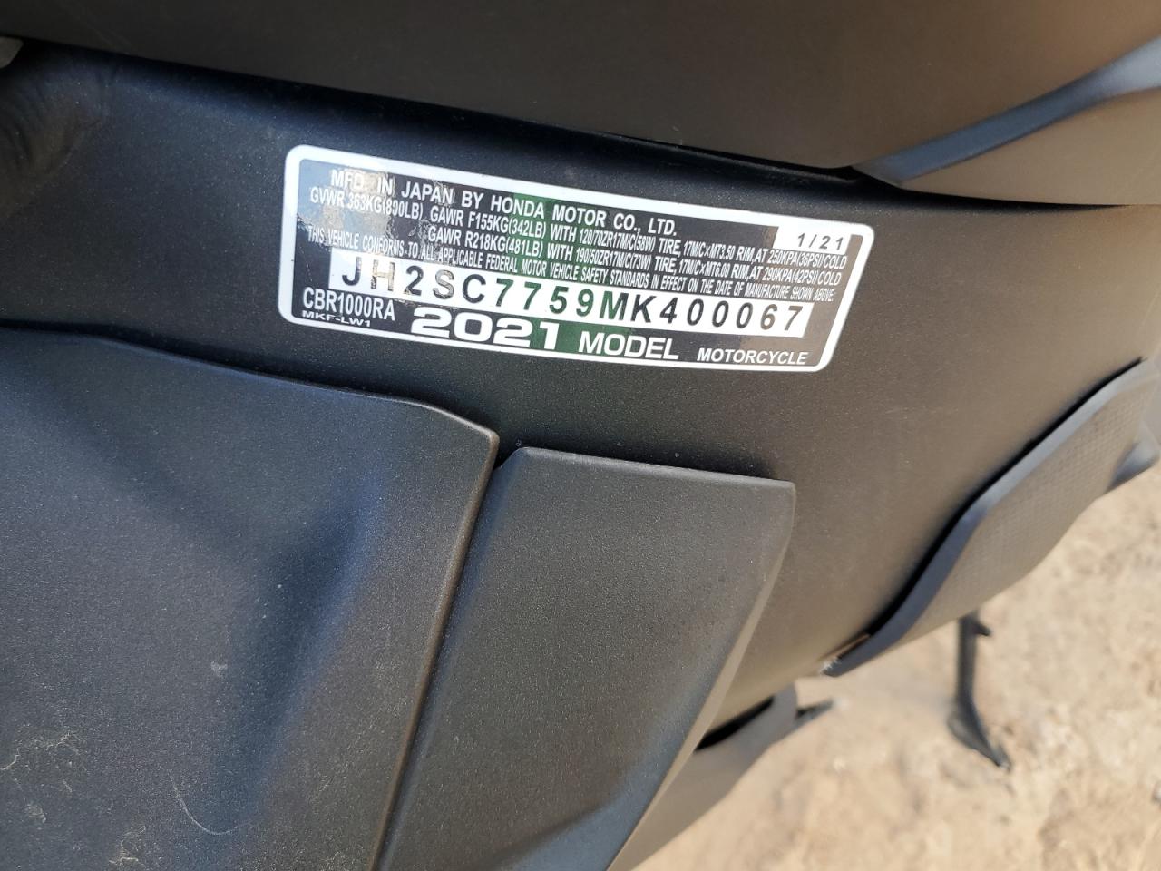 Honda Cbr Cycle Ra