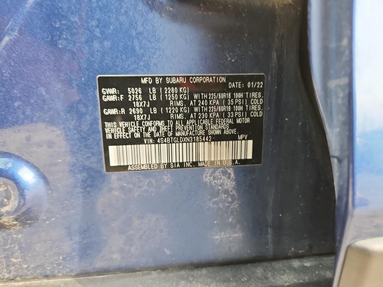Subaru Outback Onyx Edition Xt