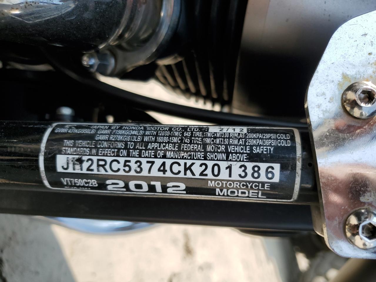 Honda Vt Cycle C2b