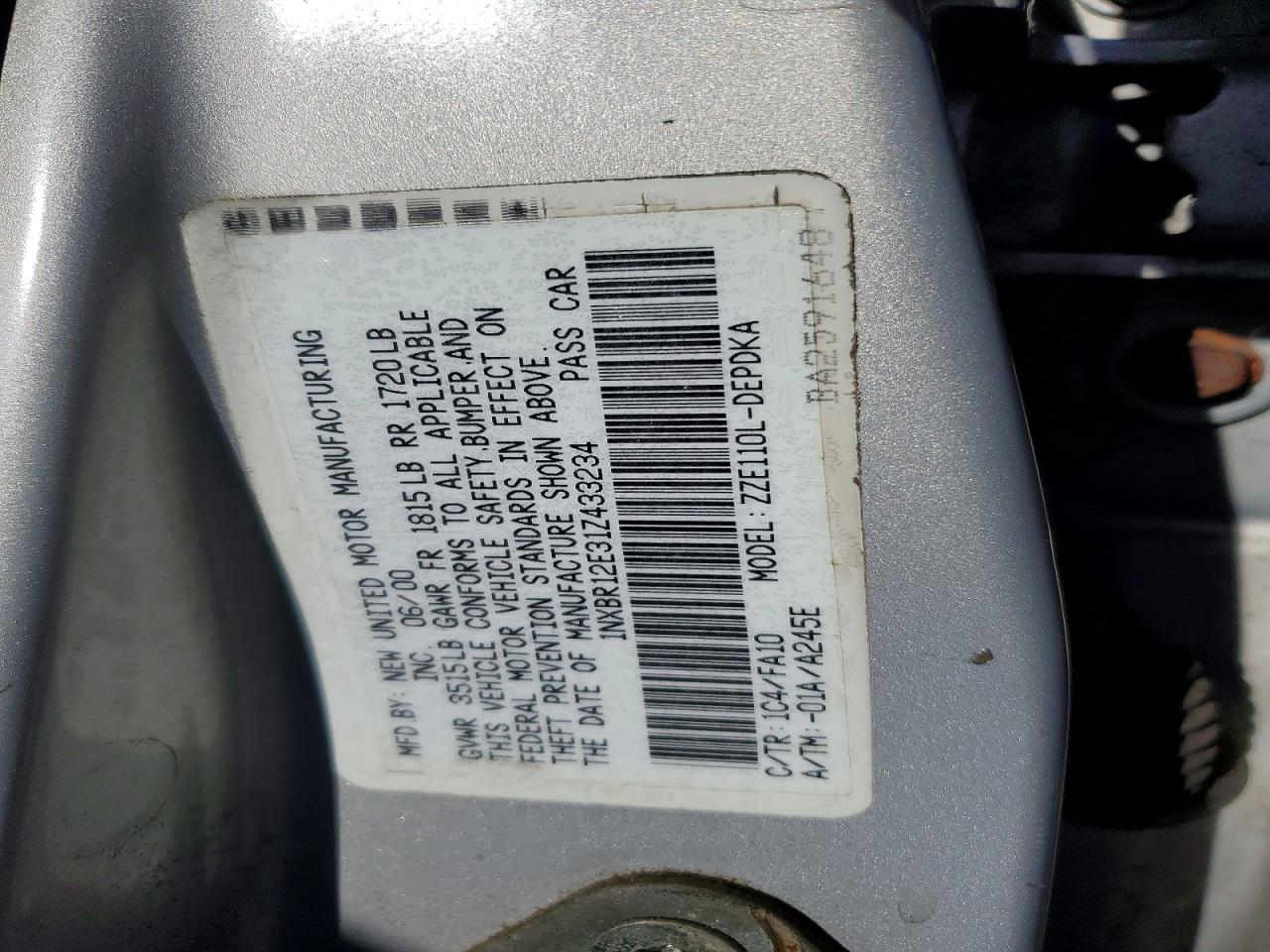 Toyota Corolla Ce
