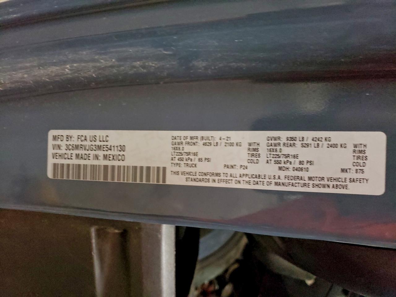 Ram Promaster 1500 High