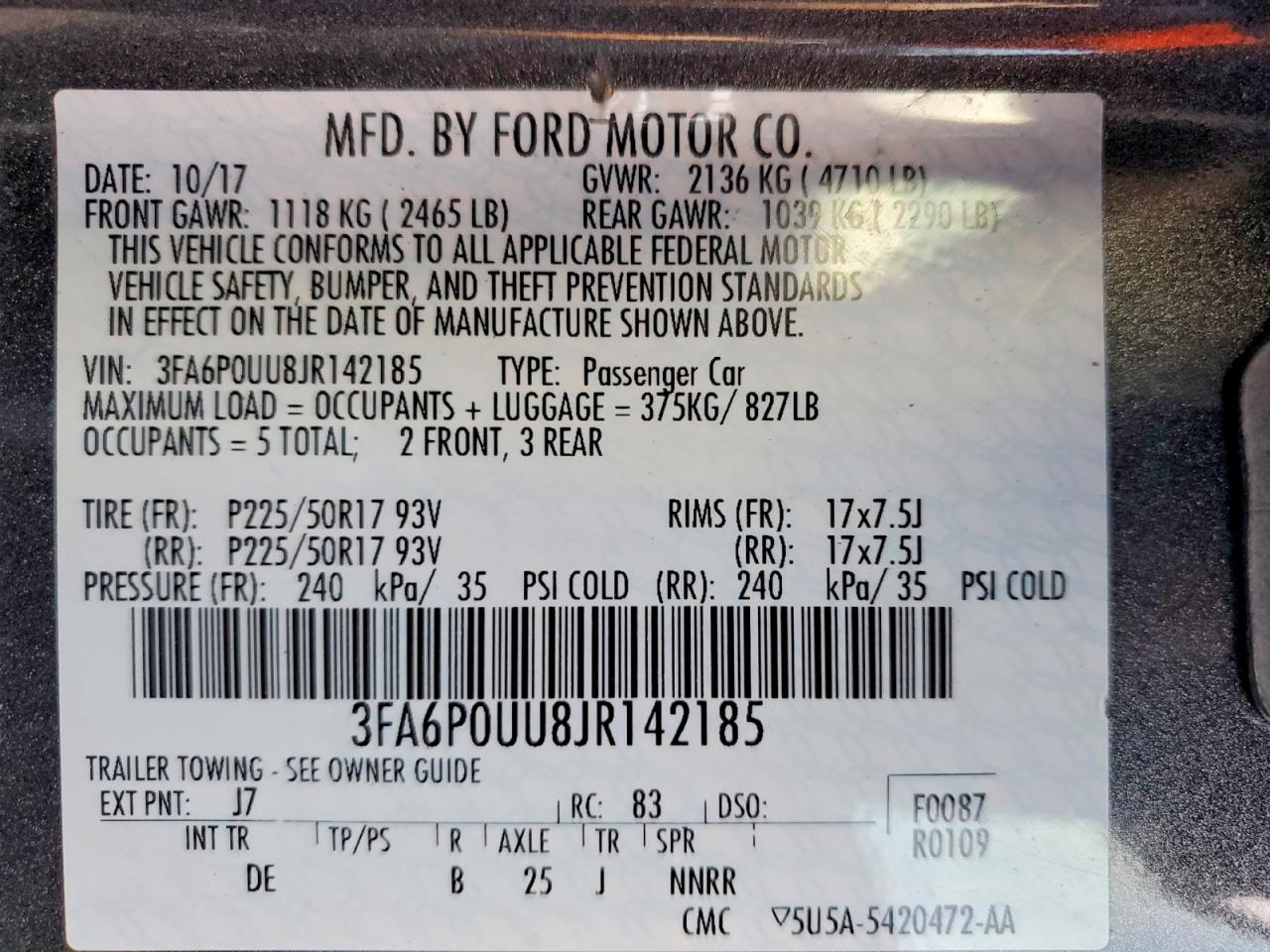 Ford Fusion S Hybrid