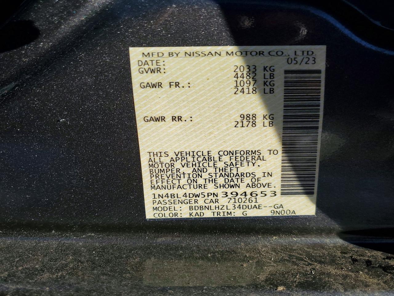 Nissan Altima Sv