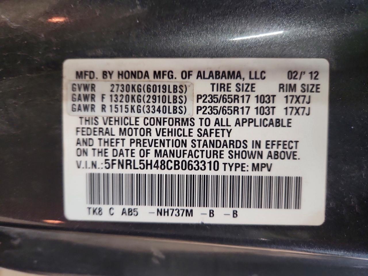 Honda Odyssey Ex
