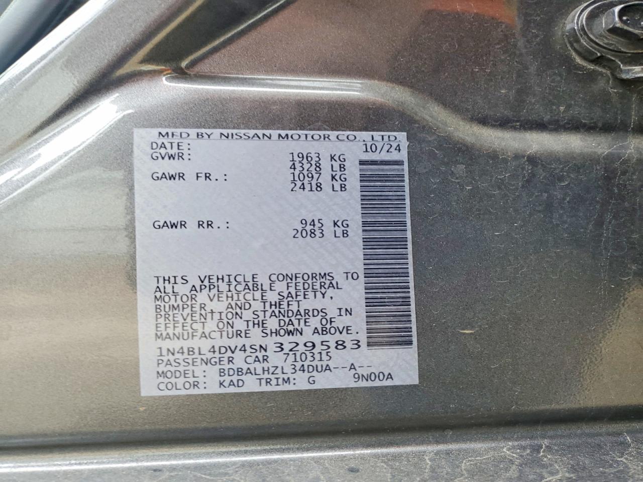 Nissan Altima Sv