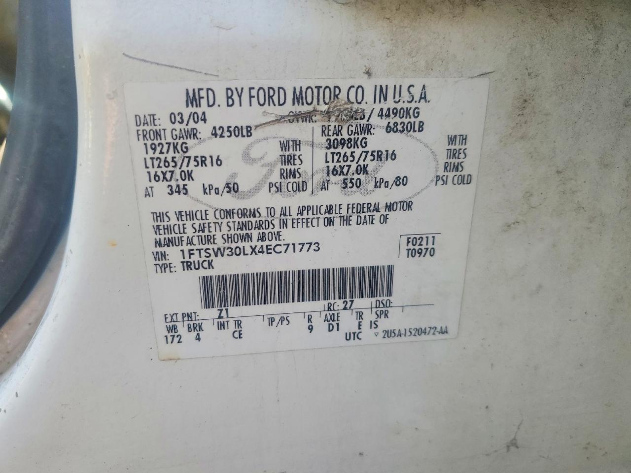 Ford F-350 Srw Super Duty