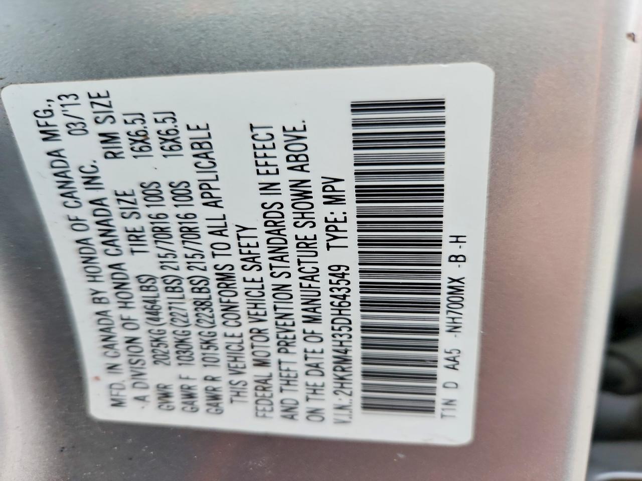 Honda Crv Lx
