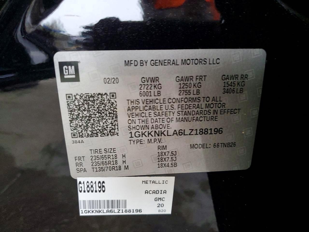 GMC Acadia Sle