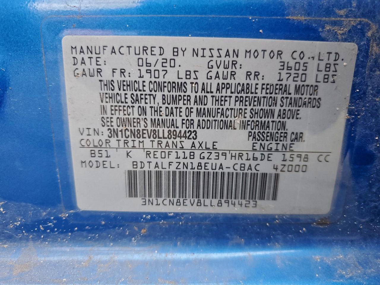 Nissan Versa Sv