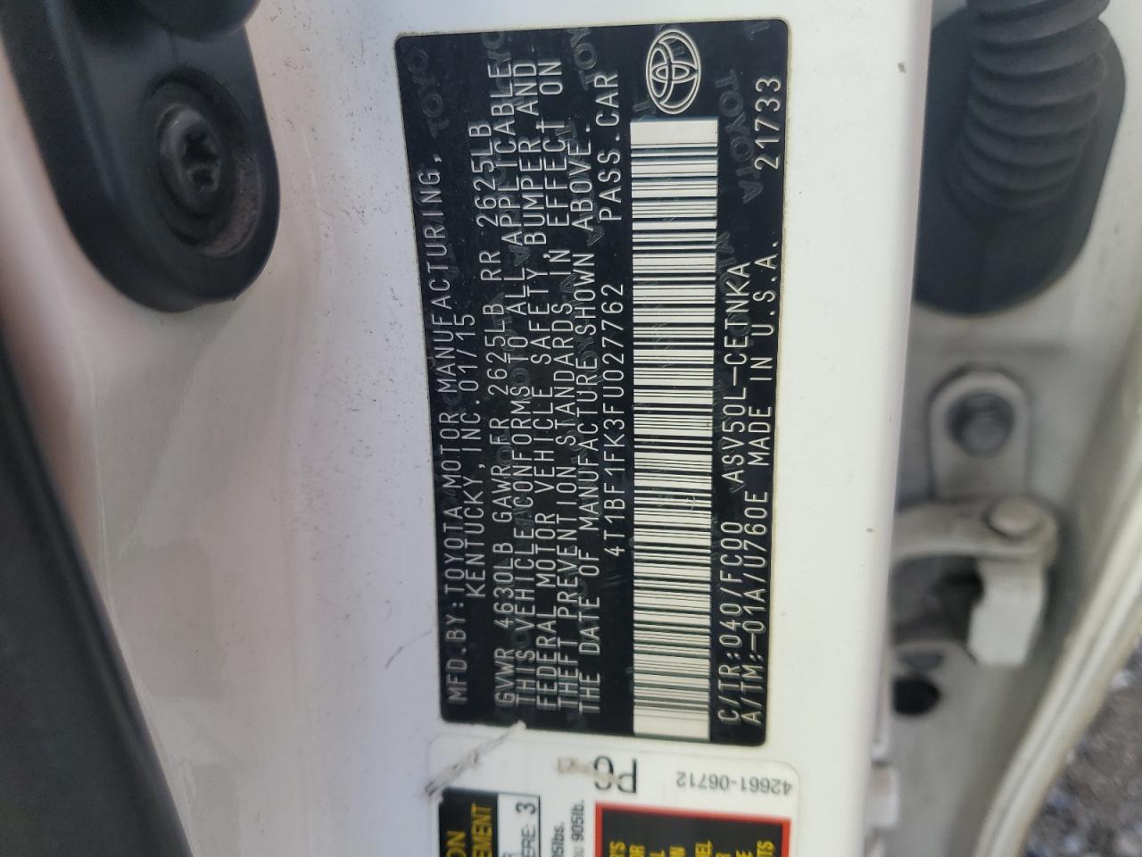 Toyota Camry Le