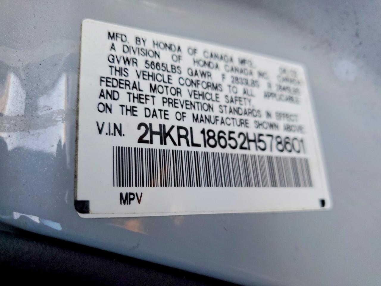 Honda Odyssey Ex