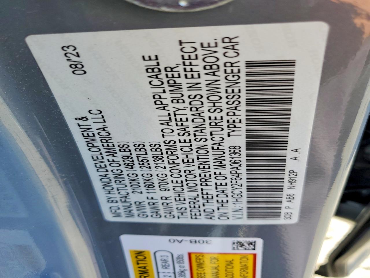Honda Accord Hybrid Exl