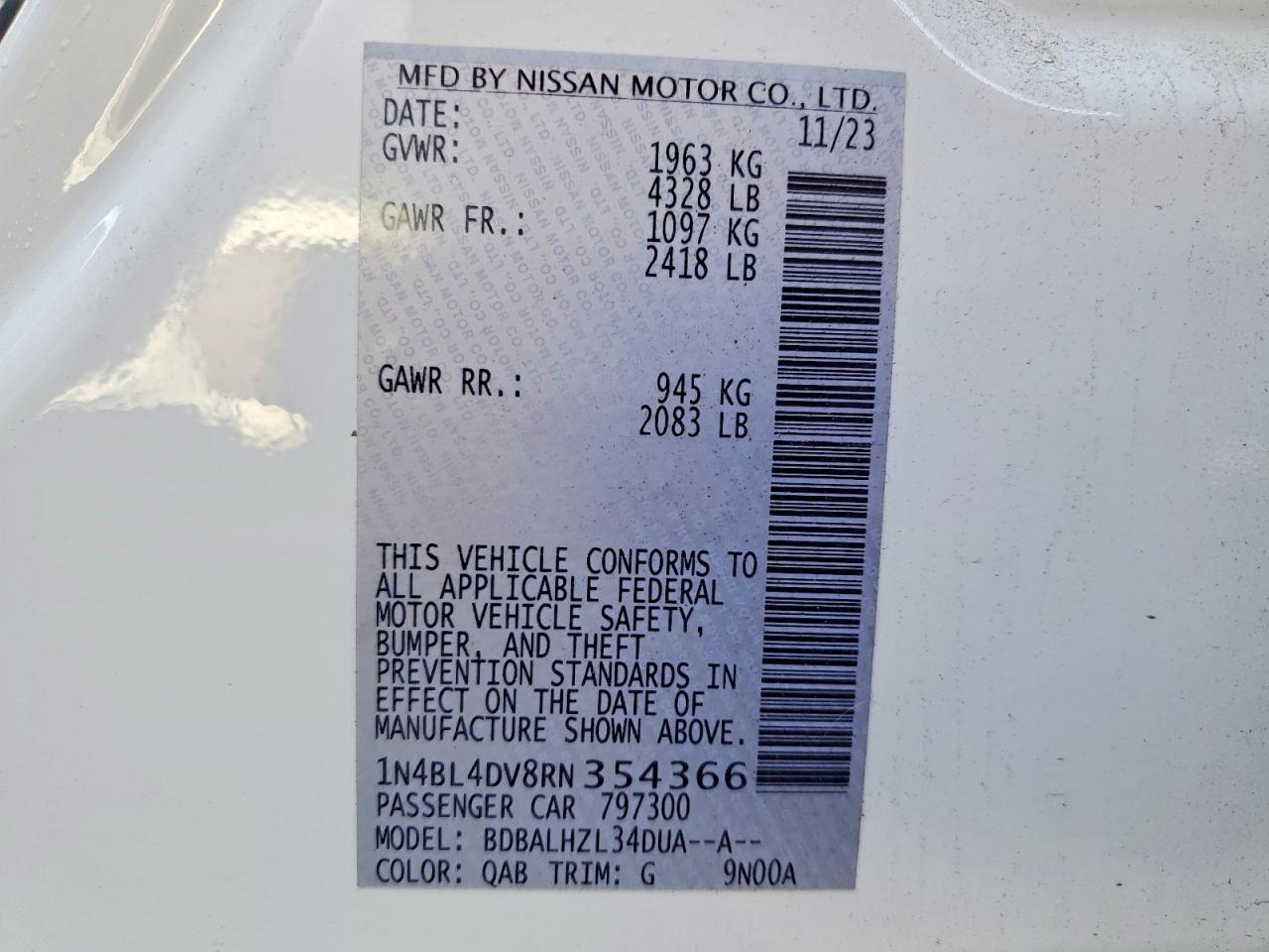 Nissan Altima 2.5 Sv