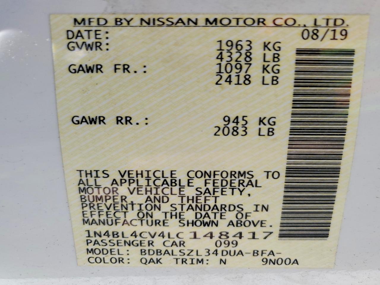 Nissan Altima 2.5 Sr