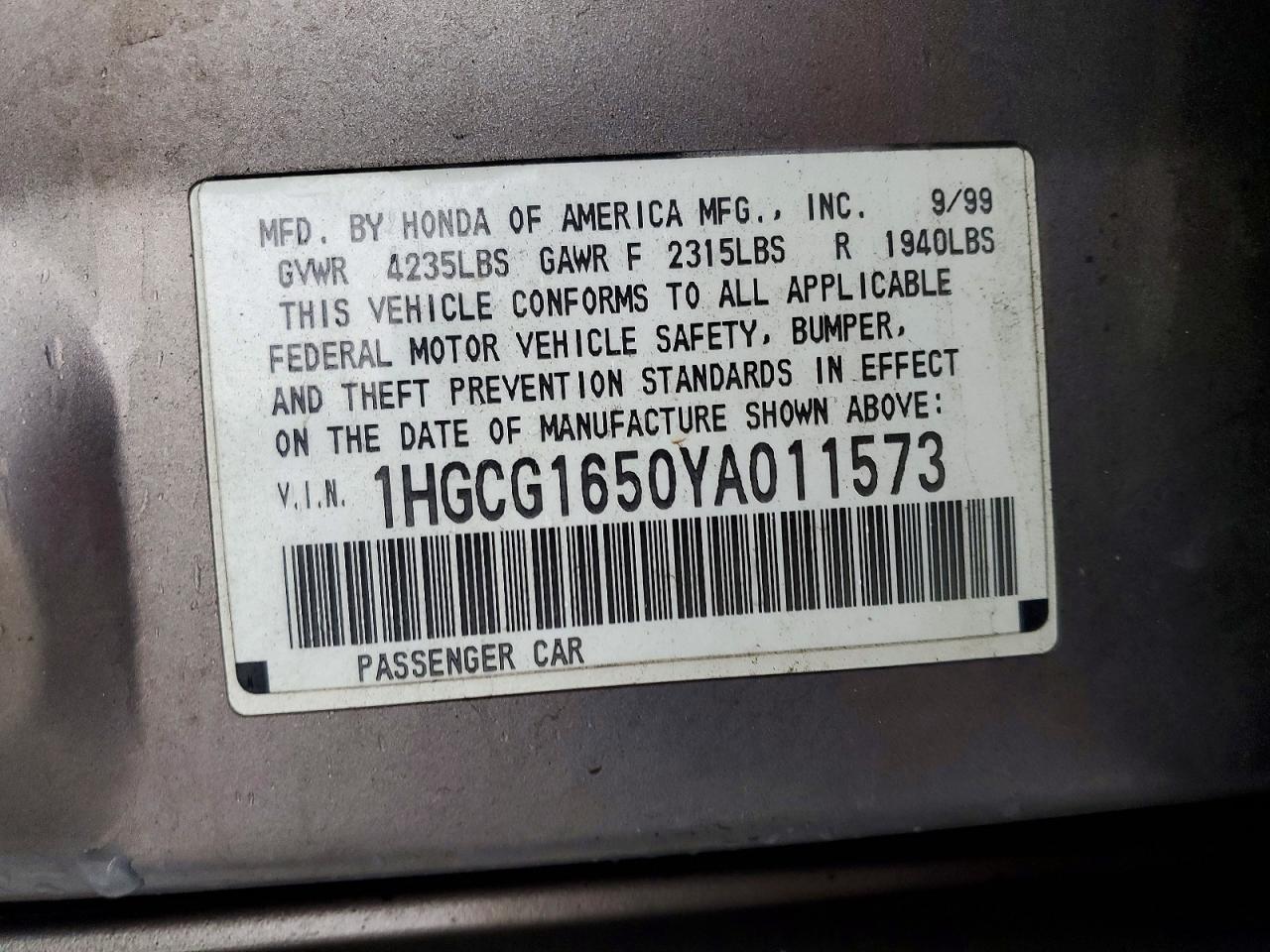 Honda Accord Ex