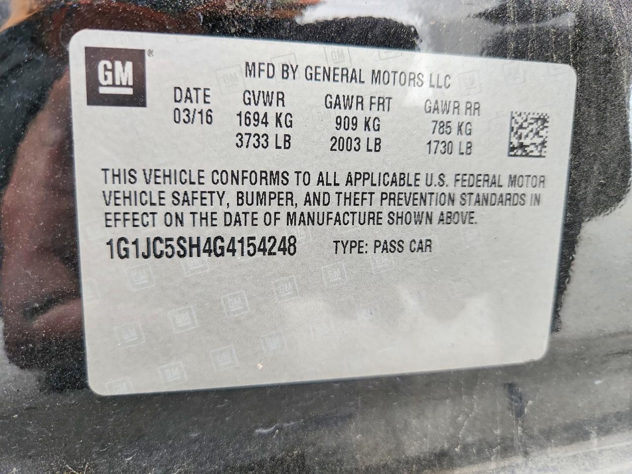 Chevrolet Sonic Lt