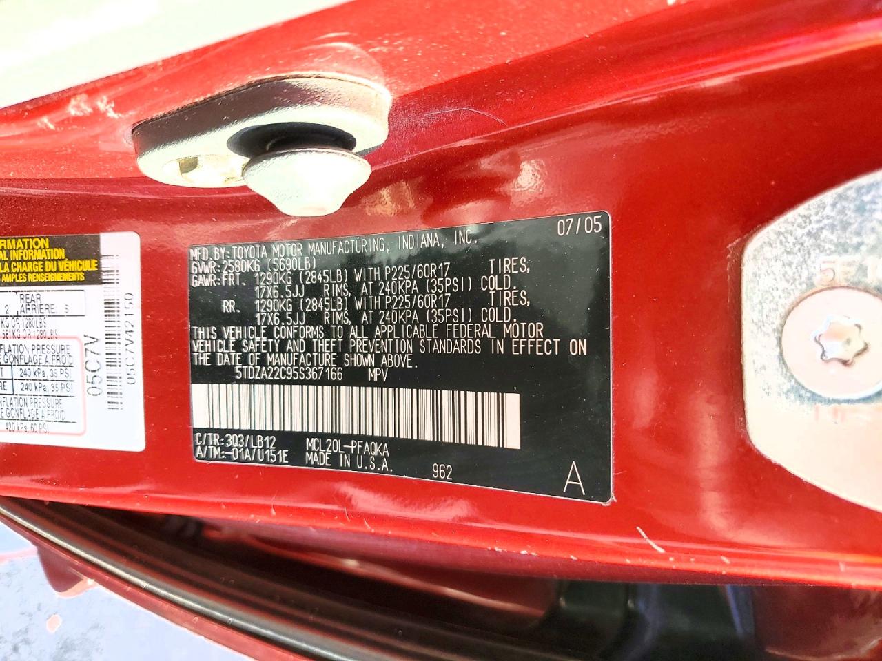 Toyota Sienna Xle