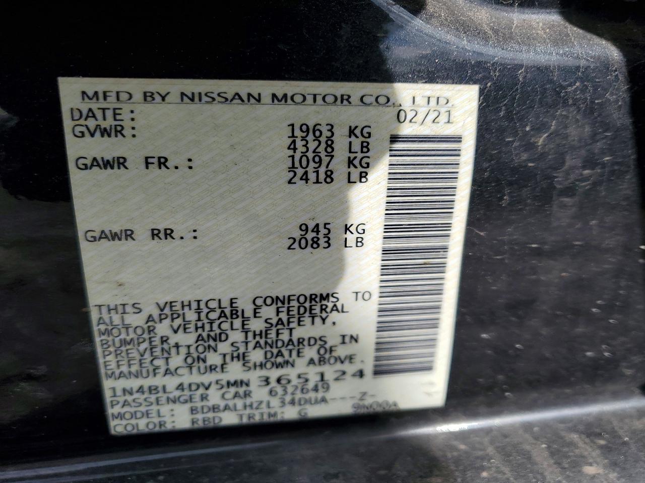 Nissan Altima 2.5 Sv
