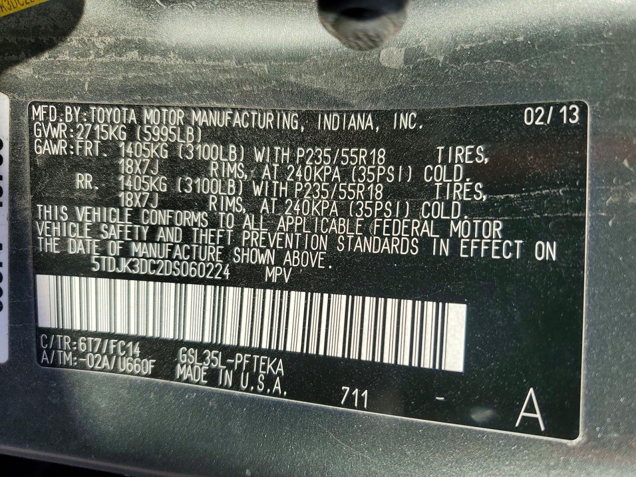 Toyota Sienna Le 7-passenger