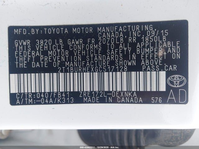 Toyota Corolla Le