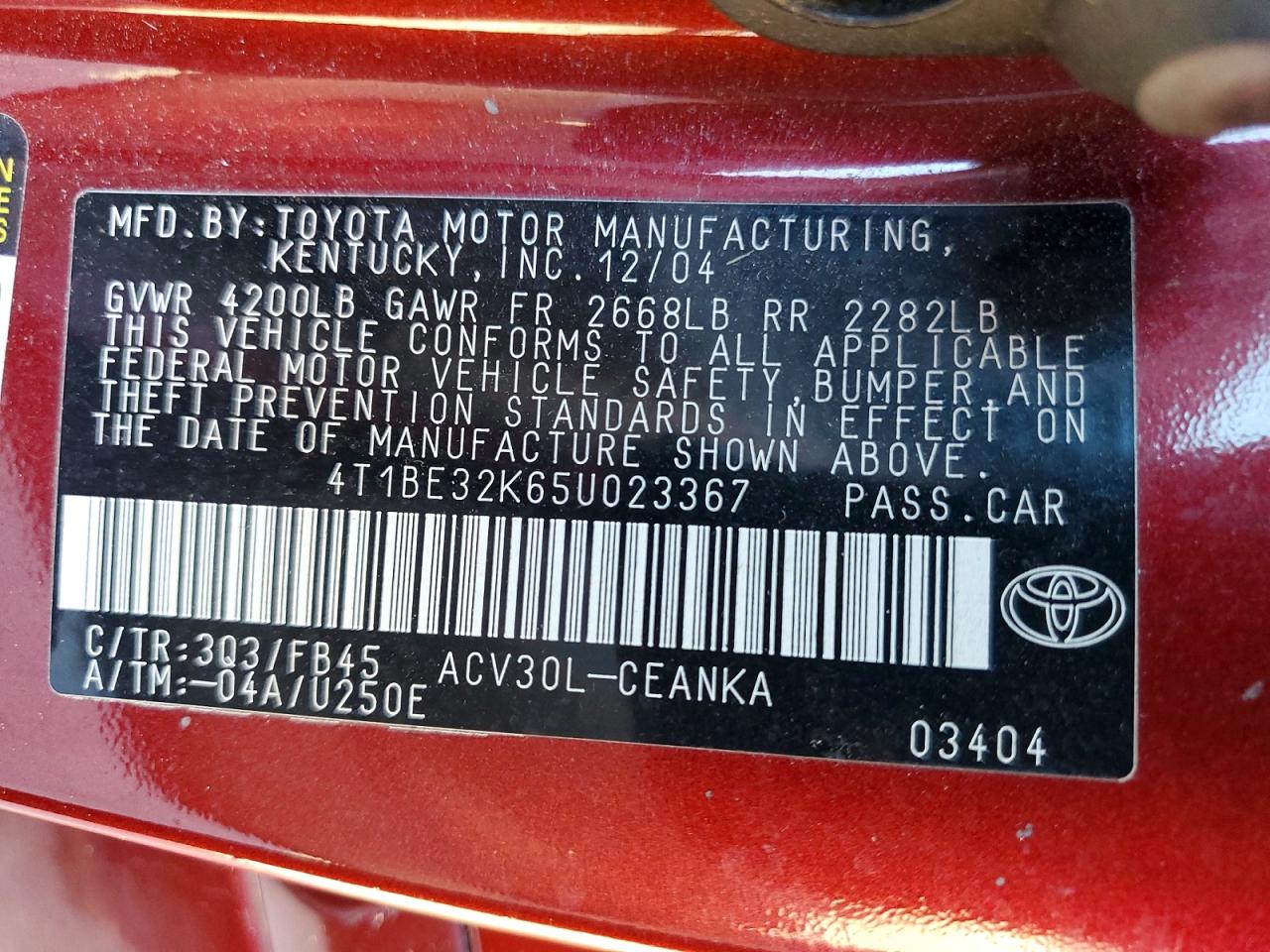 Toyota Camry Le