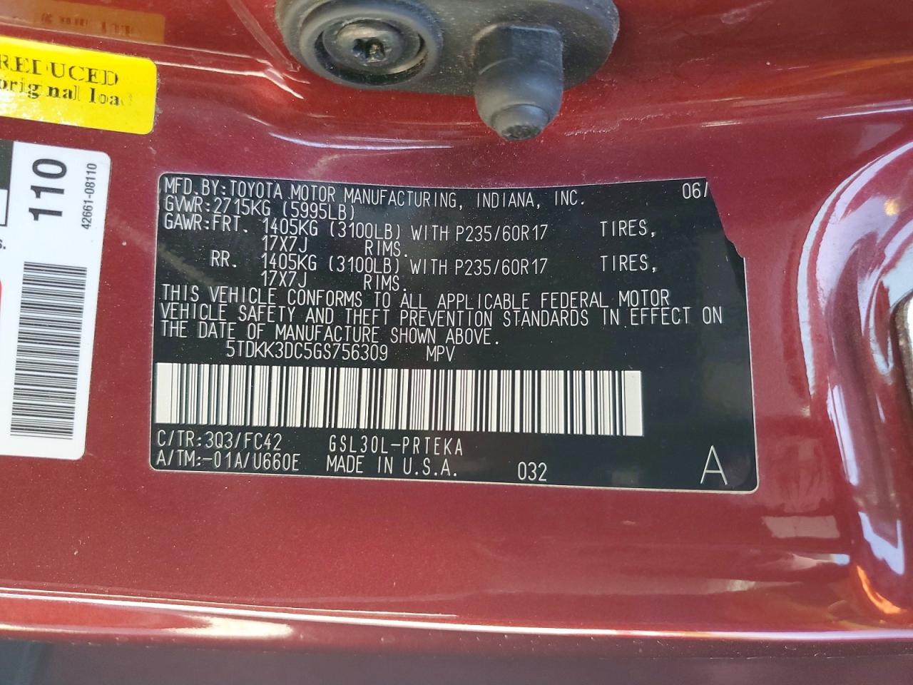 Toyota Sienna Le 8-passenger