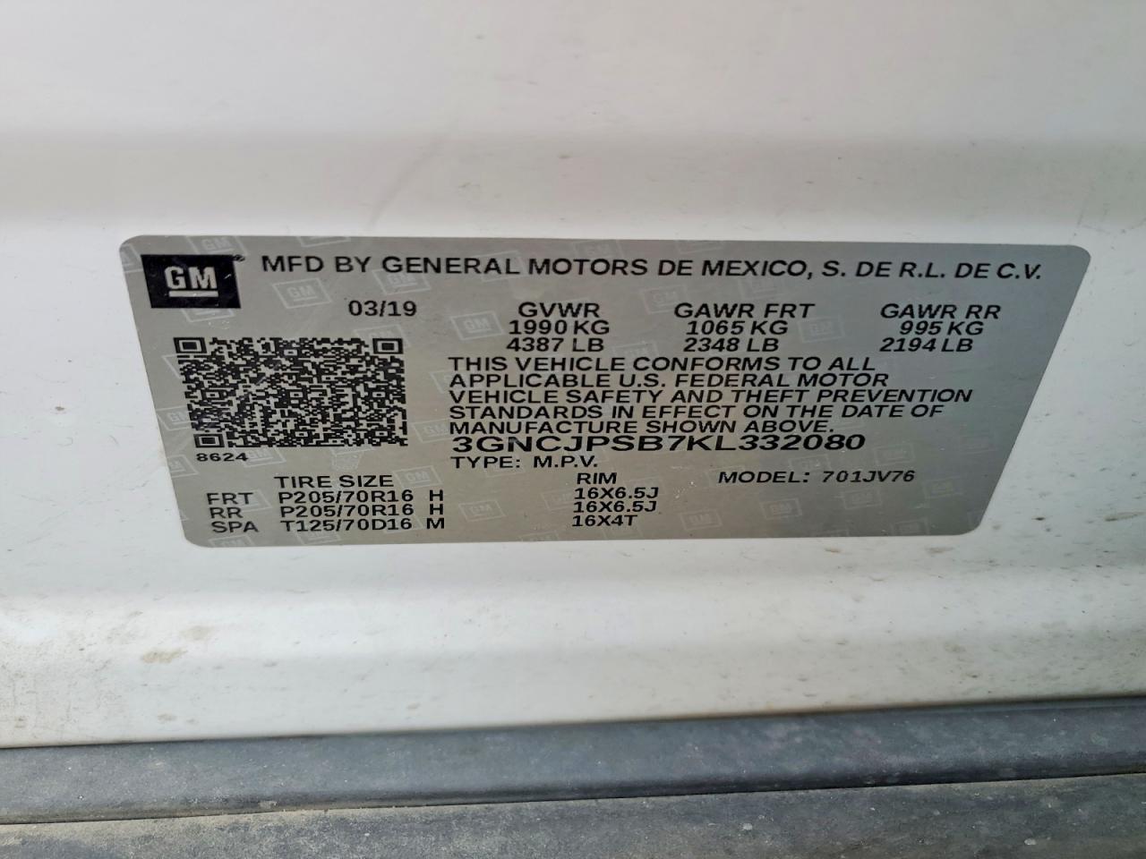 Chevrolet Trax 1lt