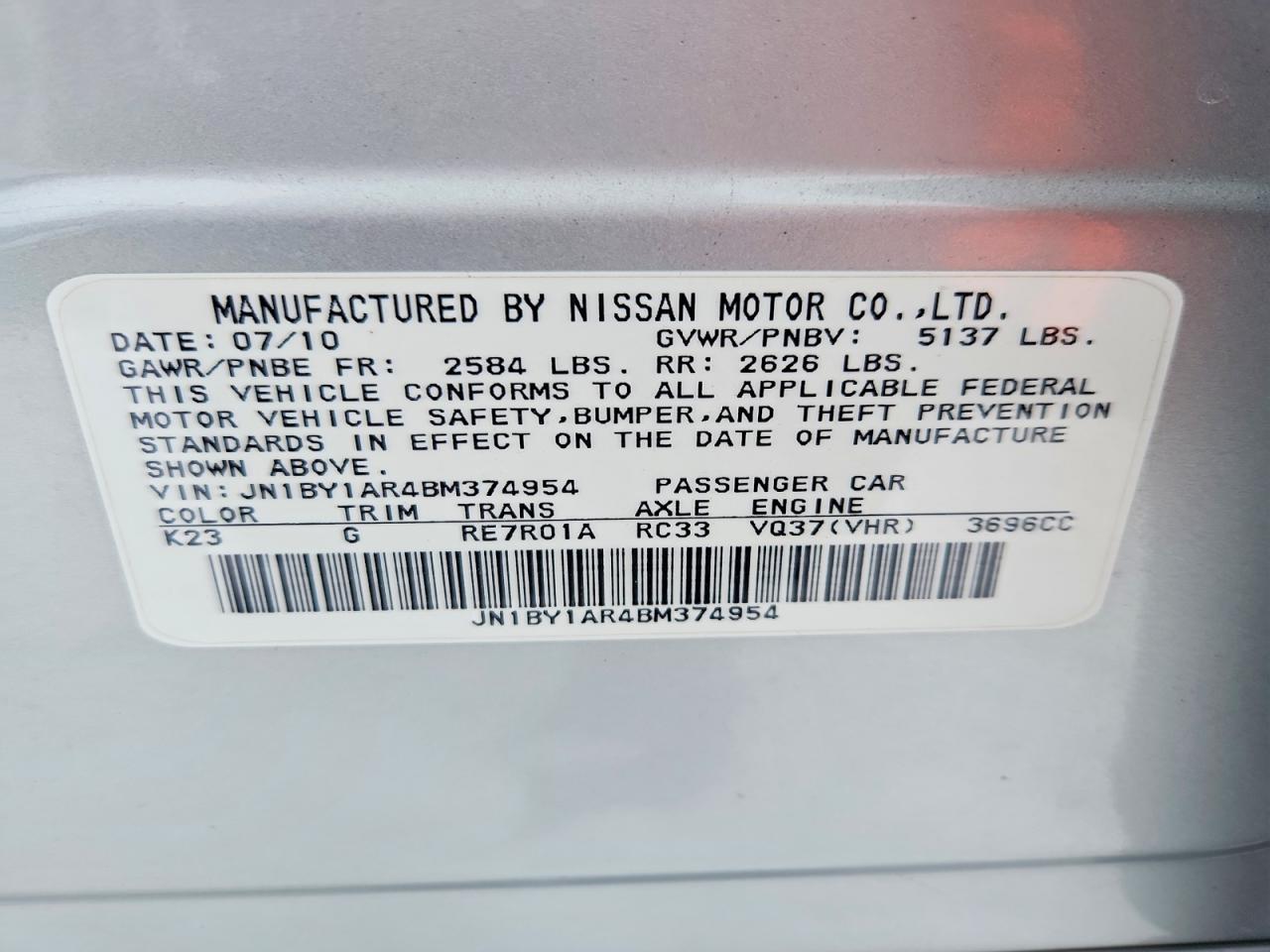 INFINITI M37 X