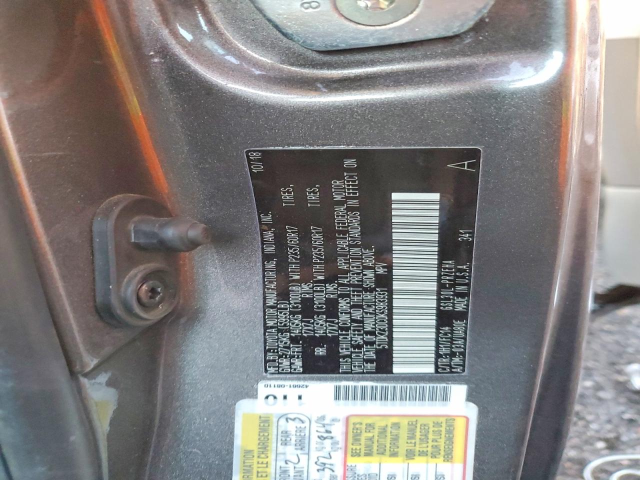 Toyota Sienna Le 8-passenger