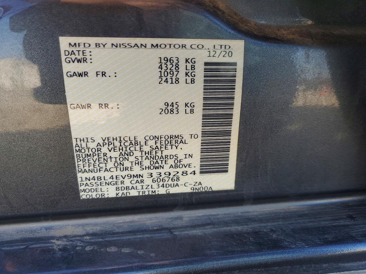 Nissan Altima 2.5 Sl