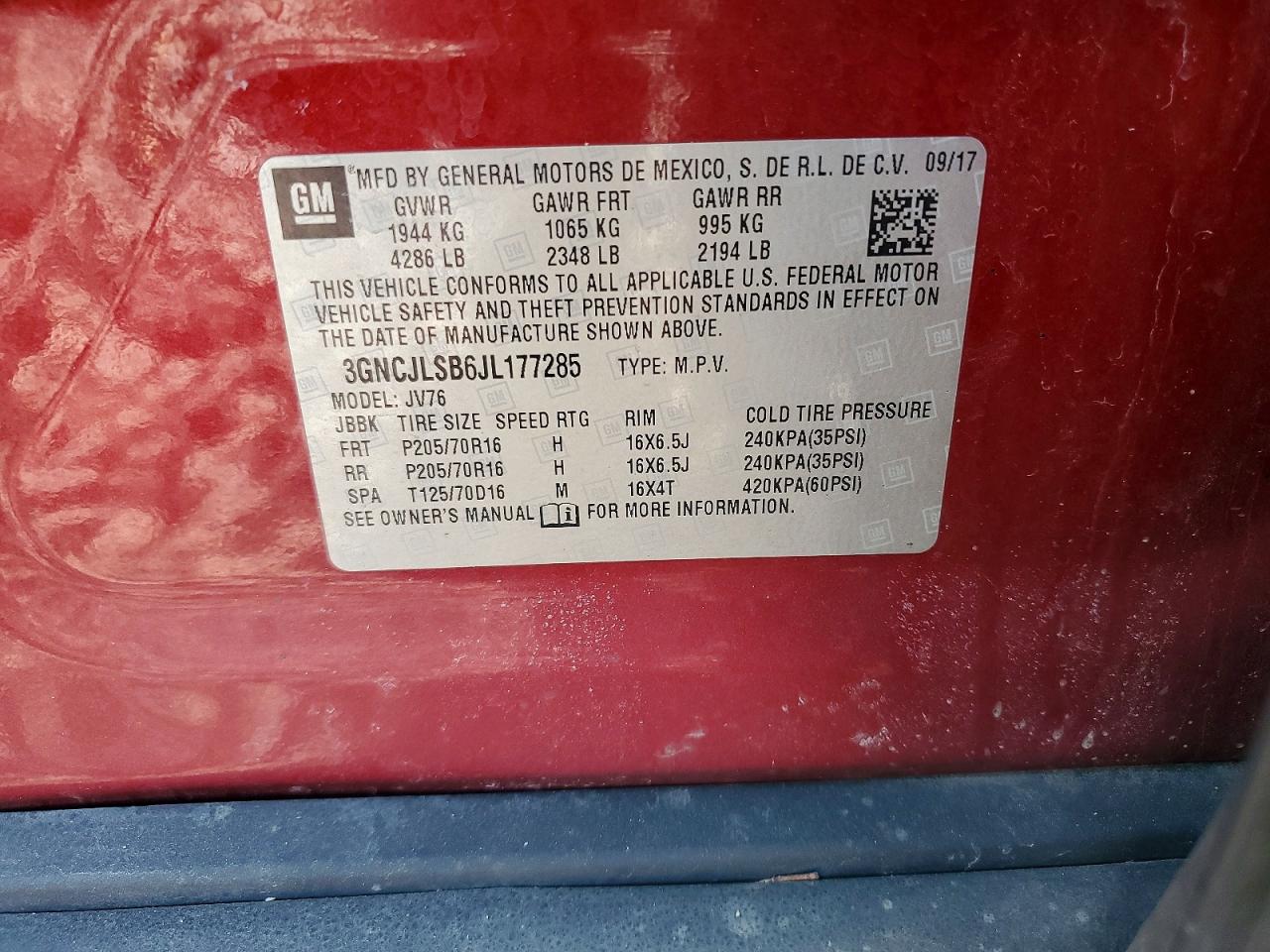 Chevrolet Trax 1lt