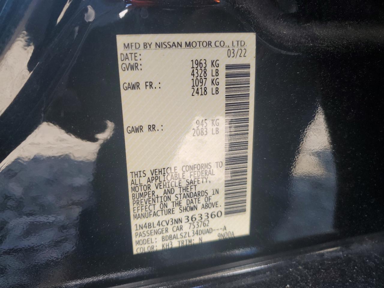 Nissan Altima Sr