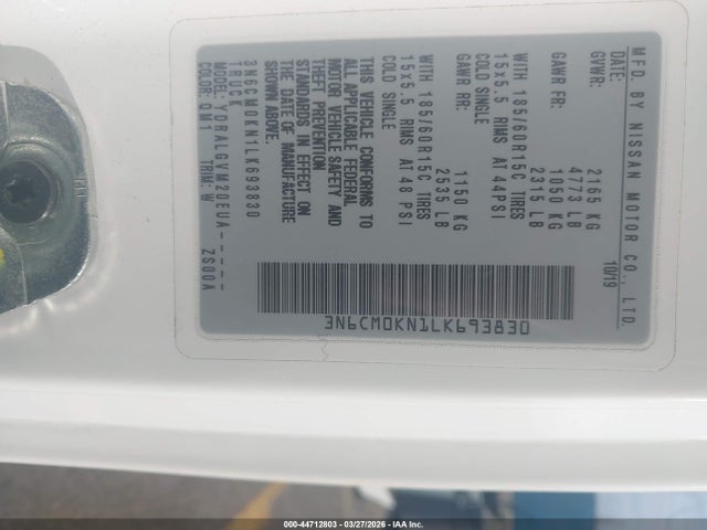 Nissan Nv Sv Xtronic Cvt