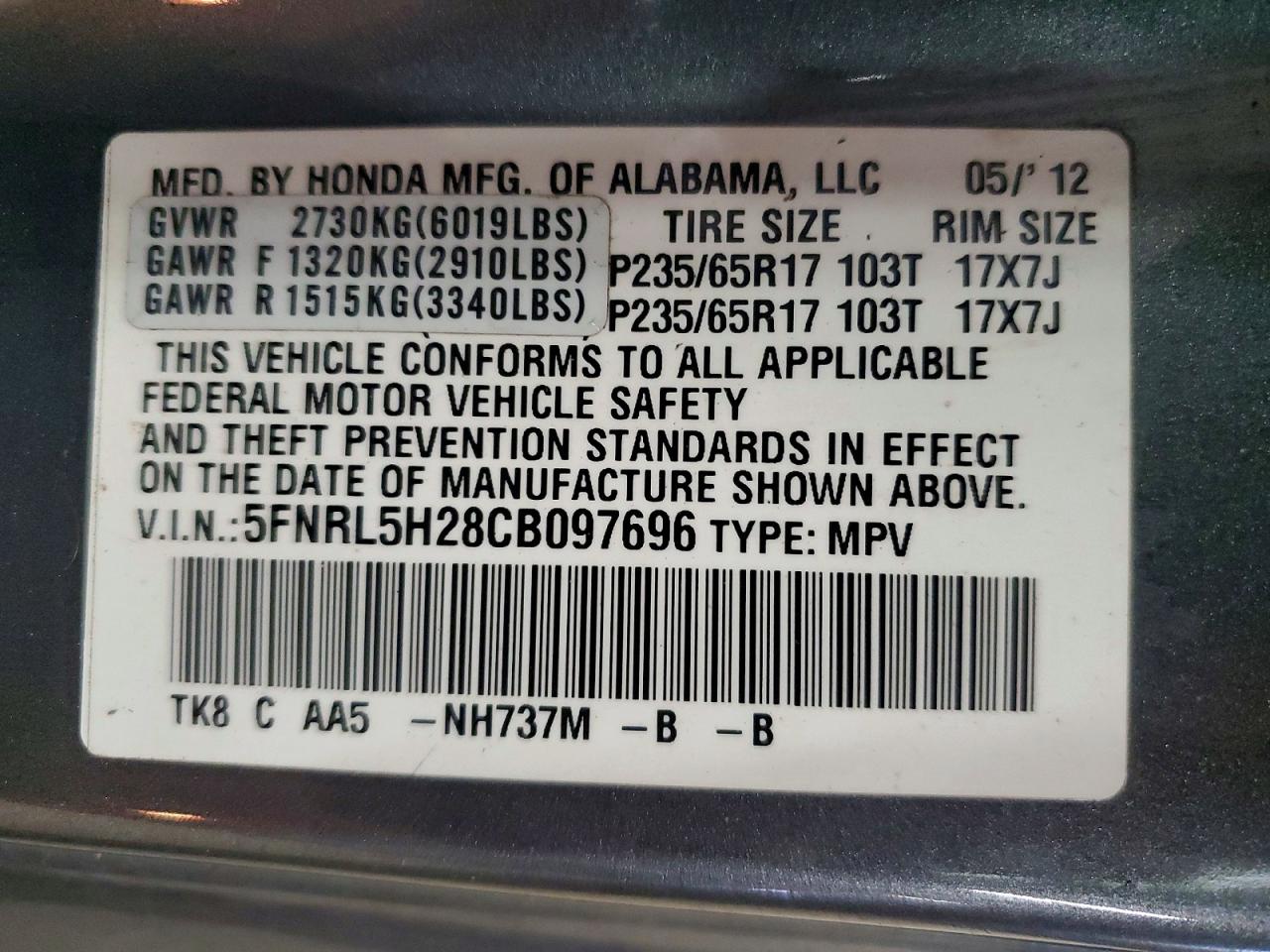 Honda Odyssey Lx