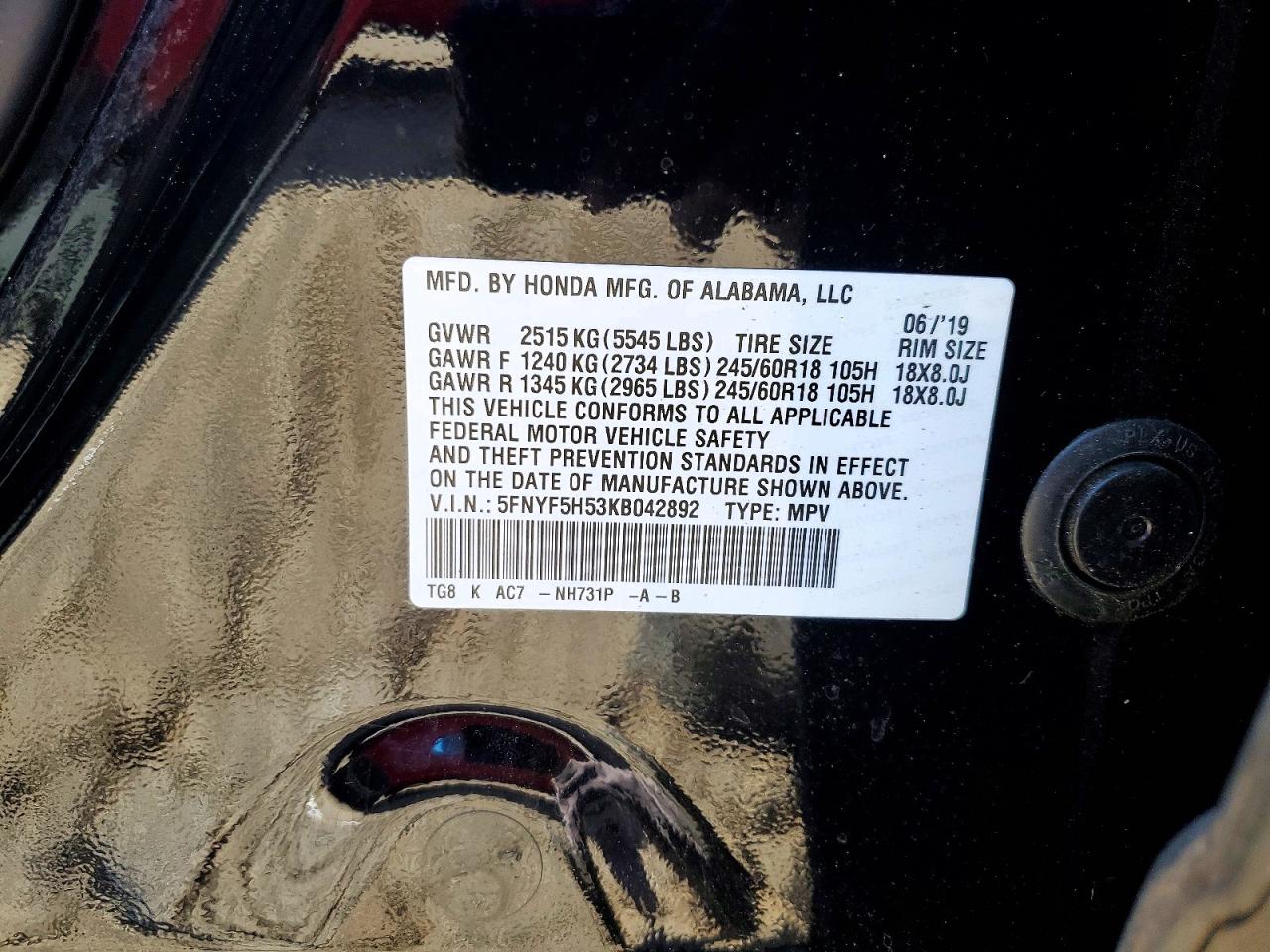 Honda Pilot Exl