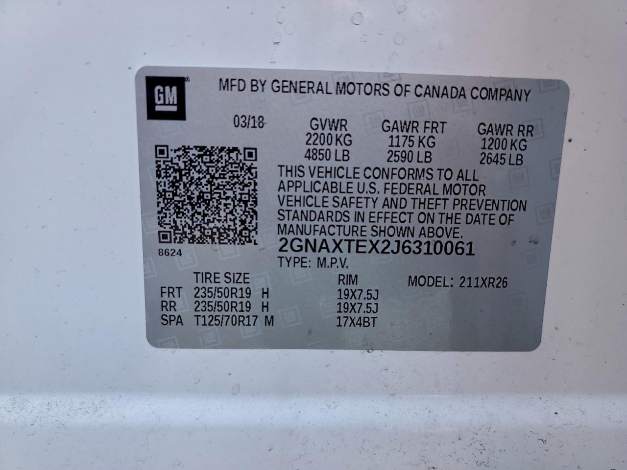 Chevrolet Equinox Lt